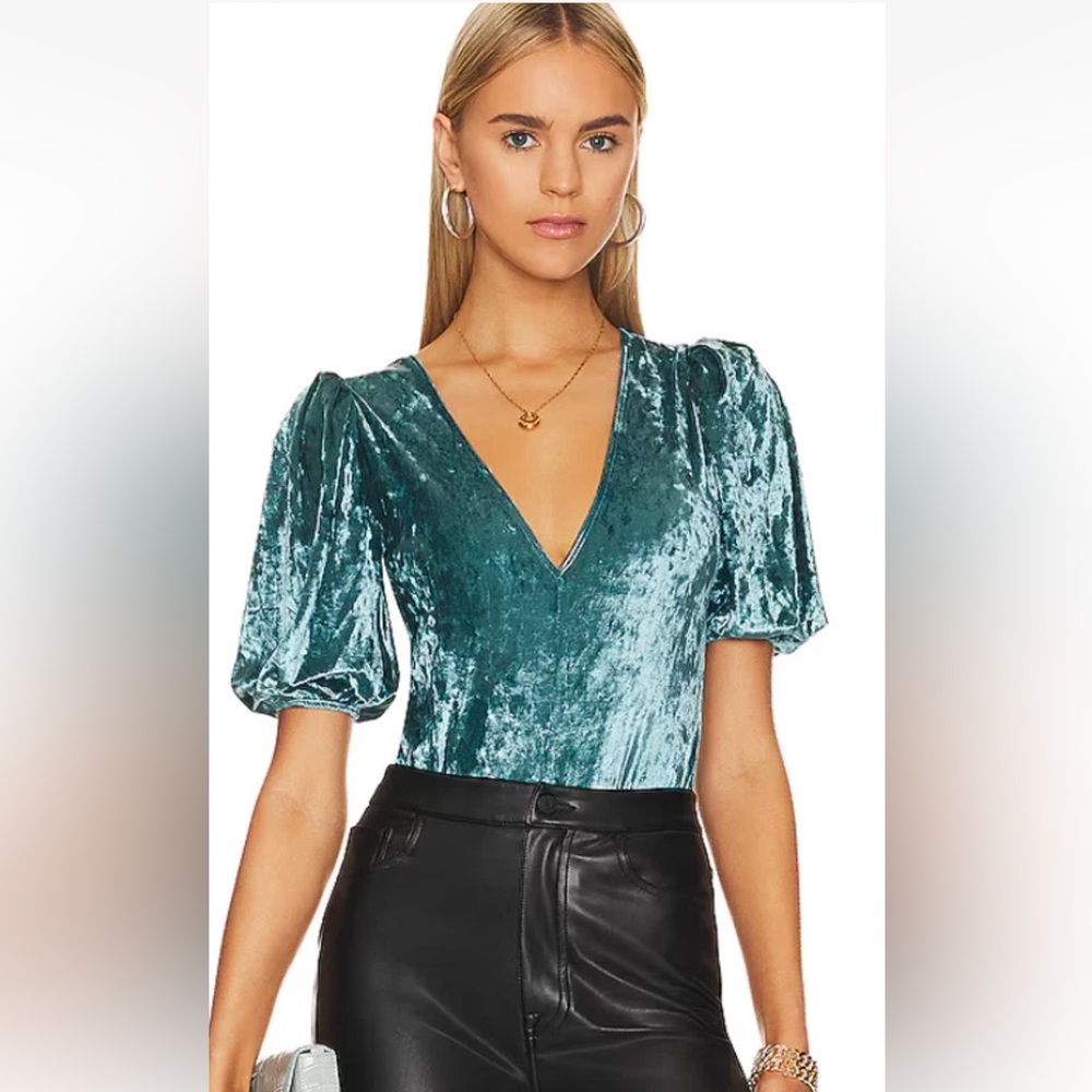 Free People Don’t You Wish Velvet Bodysuit *GOOD USED CONDITION*